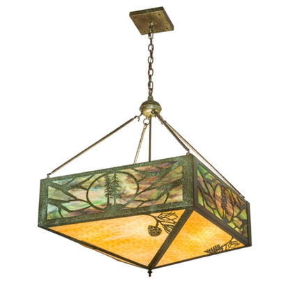 Meyda Tiffany Balsam Pine 6 Light 40" Wide Pendant