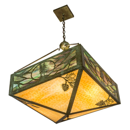 Meyda Tiffany Balsam Pine 6 Light 40" Wide Pendant