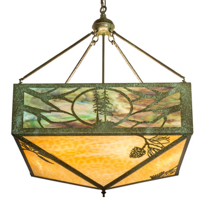 Meyda Tiffany Balsam Pine 6 Light 40" Wide Pendant