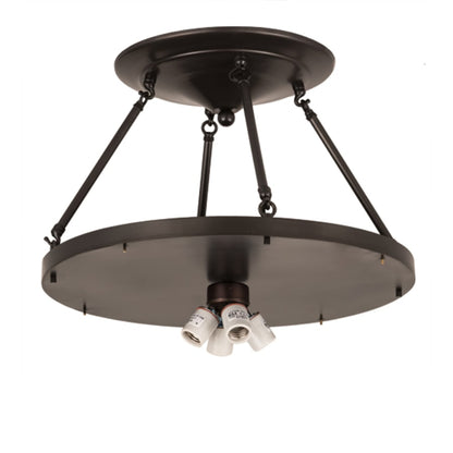 Meyda Tiffany Arts and Crafts 4 Light 20" Wide Semi-Flush Drum Ceiling Fixture