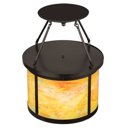 Meyda Tiffany Arts and Crafts 4 Light 20" Wide Semi-Flush Drum Ceiling Fixture