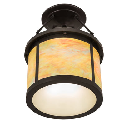 Meyda Tiffany Arts and Crafts 4 Light 20" Wide Semi-Flush Drum Ceiling Fixture