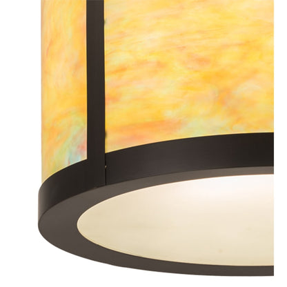 Meyda Tiffany Arts and Crafts 4 Light 20" Wide Semi-Flush Drum Ceiling Fixture