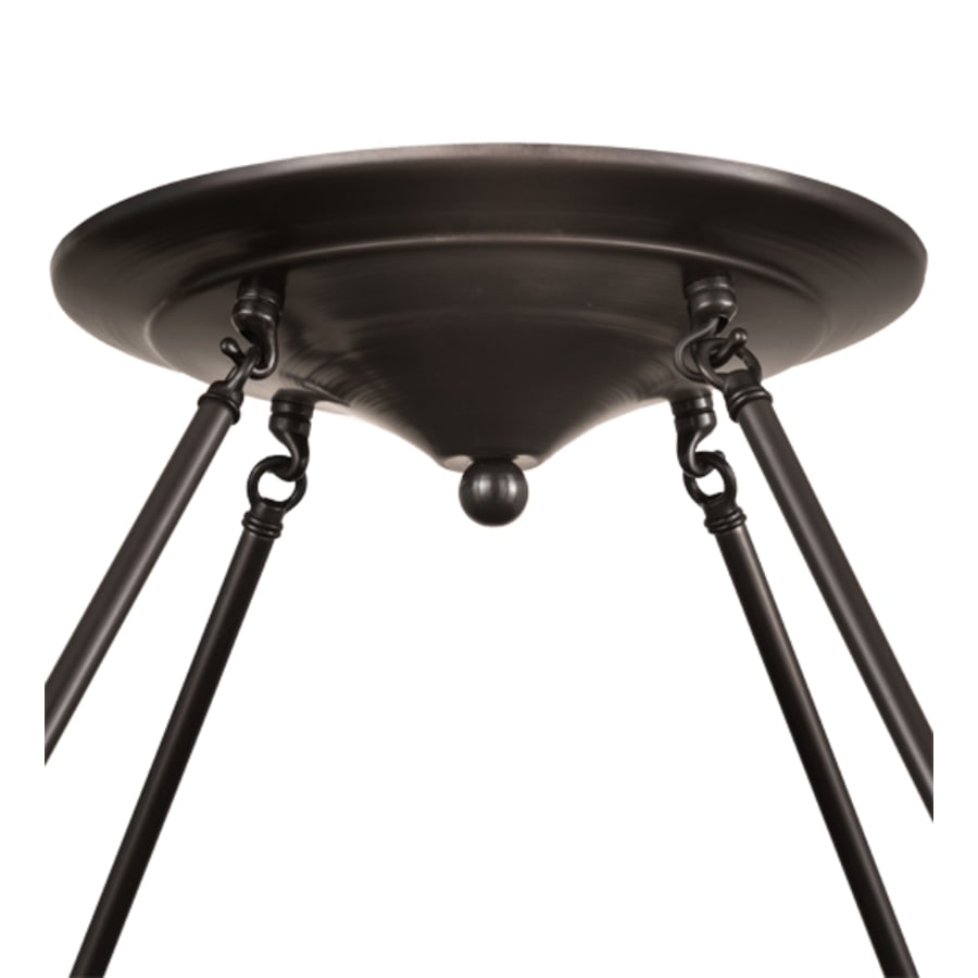 Meyda Tiffany Arts and Crafts 4 Light 20" Wide Semi-Flush Drum Ceiling Fixture