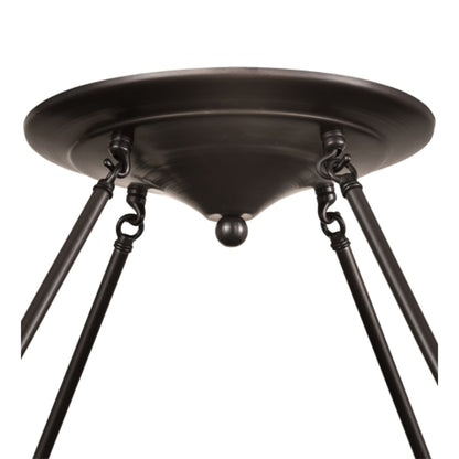 Meyda Tiffany Arts and Crafts 4 Light 20" Wide Semi-Flush Drum Ceiling Fixture