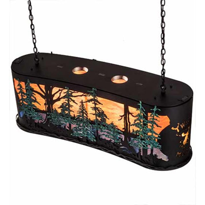 Meyda Tiffany 3 Light 54" Wide Billiard Linear Pendant