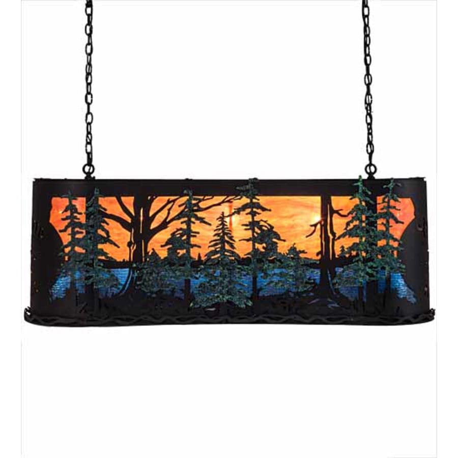 Meyda Tiffany 3 Light 54" Wide Billiard Linear Pendant