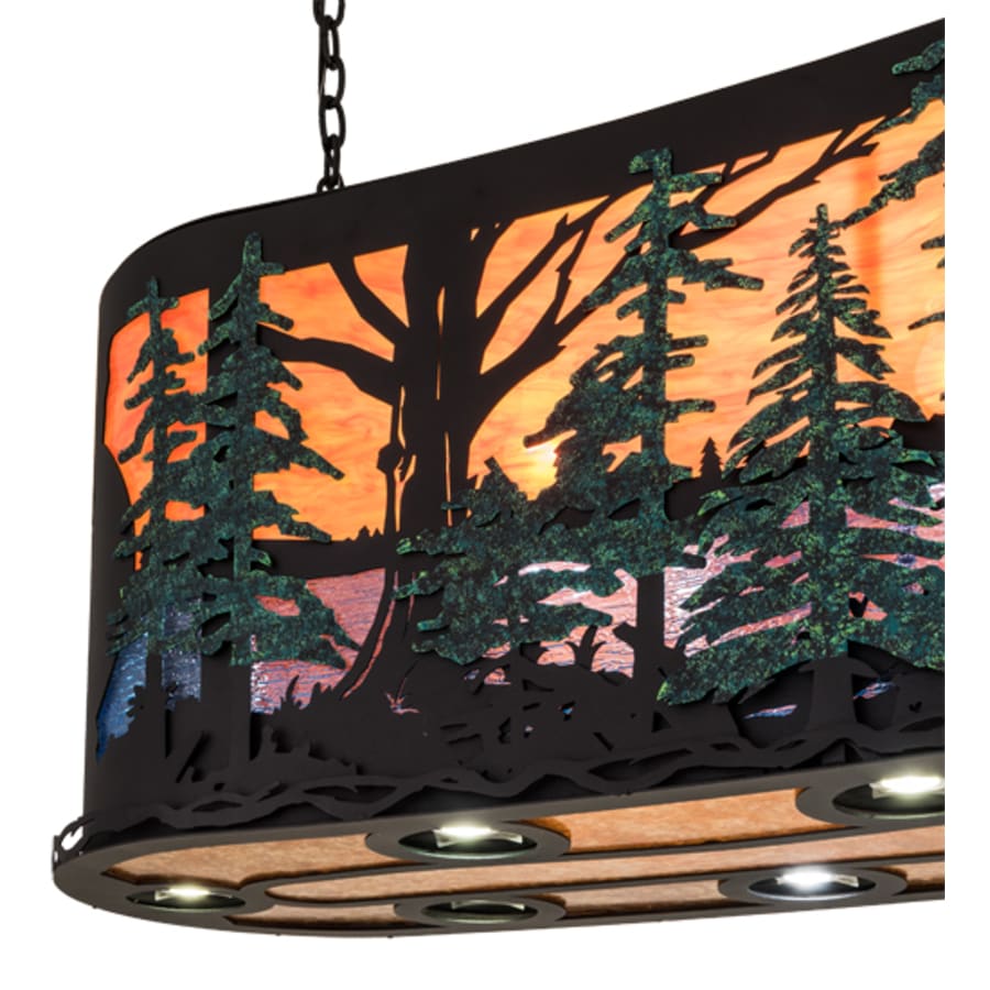 Meyda Tiffany 3 Light 54" Wide Billiard Linear Pendant