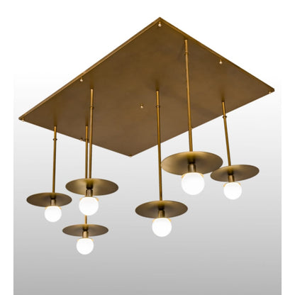 Meyda Tiffany 6 Light 74" Wide Abstract Multi Light Pendant