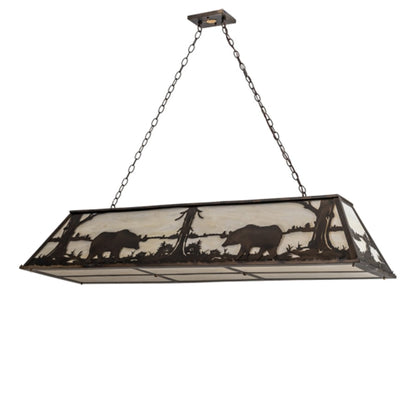 Meyda Tiffany 9 Light 61" Wide Billiard Linear Pendant