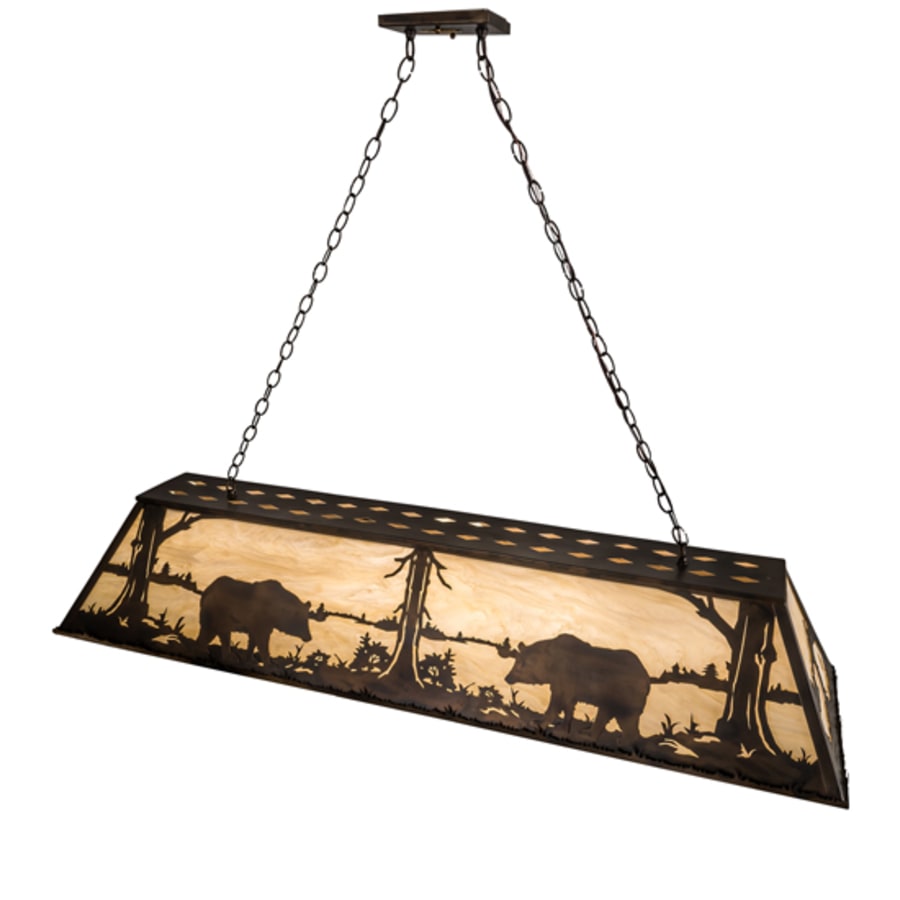 Meyda Tiffany 9 Light 61" Wide Billiard Linear Pendant