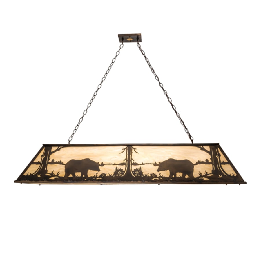 Meyda Tiffany 9 Light 61" Wide Billiard Linear Pendant