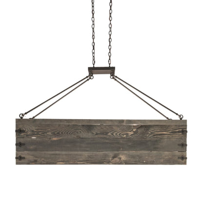 Meyda Tiffany 8 Light 61" Wide Wood Linear Pendant