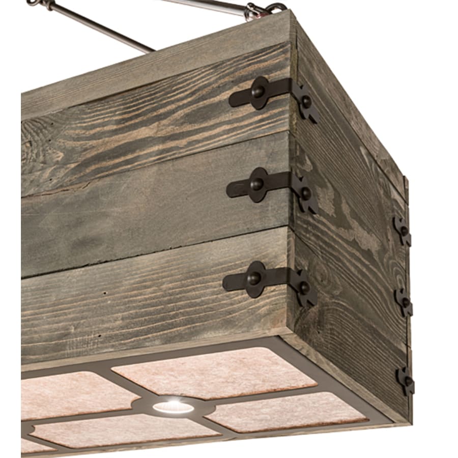 Meyda Tiffany 8 Light 61" Wide Wood Linear Pendant