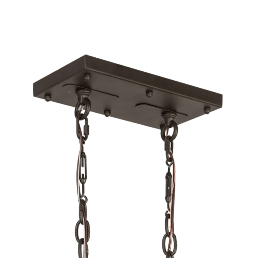 Meyda Tiffany 8 Light 61" Wide Wood Linear Pendant
