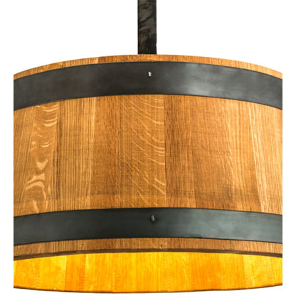 Meyda Tiffany 3 Light 25" Wide Wood Pendant