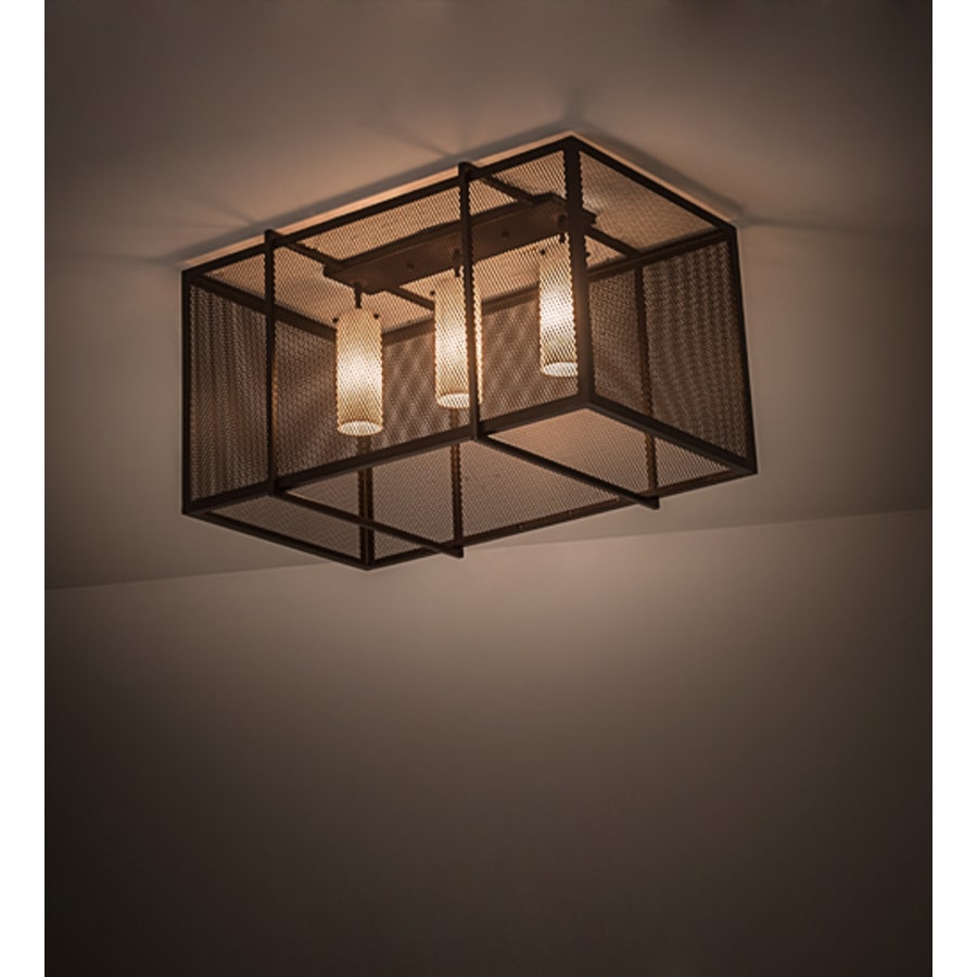 Meyda Tiffany Kitzi Golpe 3 Light 32" Wide Flush Mount Ceiling Fixture