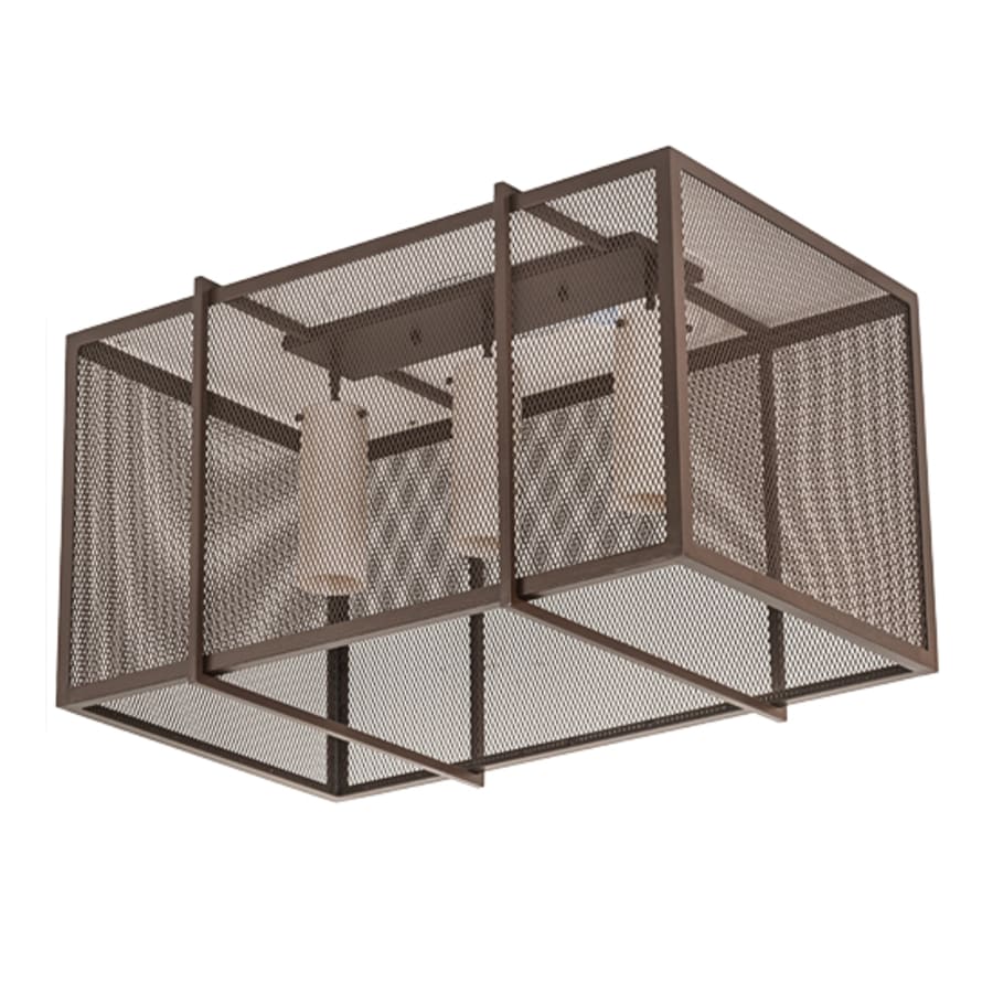 Meyda Tiffany Kitzi Golpe 3 Light 32" Wide Flush Mount Ceiling Fixture