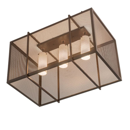 Meyda Tiffany Kitzi Golpe 3 Light 32" Wide Flush Mount Ceiling Fixture