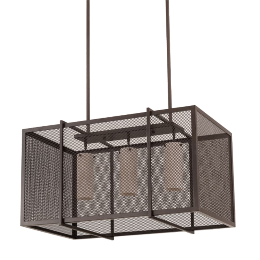Meyda Tiffany 3 Light 32" Wide Cage Linear Pendant