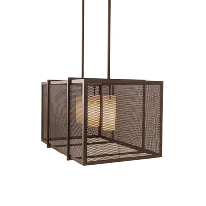 Meyda Tiffany 3 Light 32" Wide Cage Linear Pendant