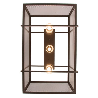 Meyda Tiffany 3 Light 32" Wide Cage Linear Pendant