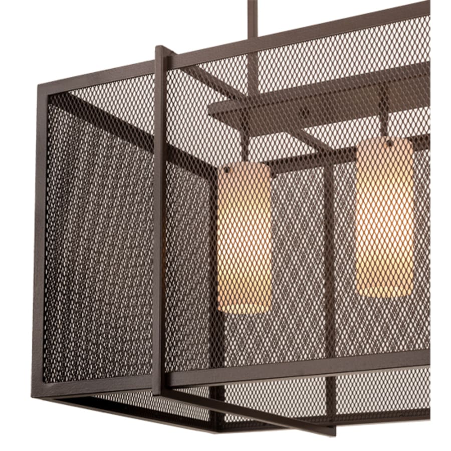 Meyda Tiffany 3 Light 32" Wide Cage Linear Pendant