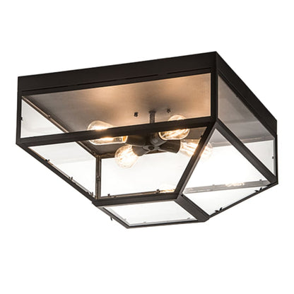 Meyda Tiffany Mission Prime 4 Light 28" Wide Flush Mount Ceiling Fixture
