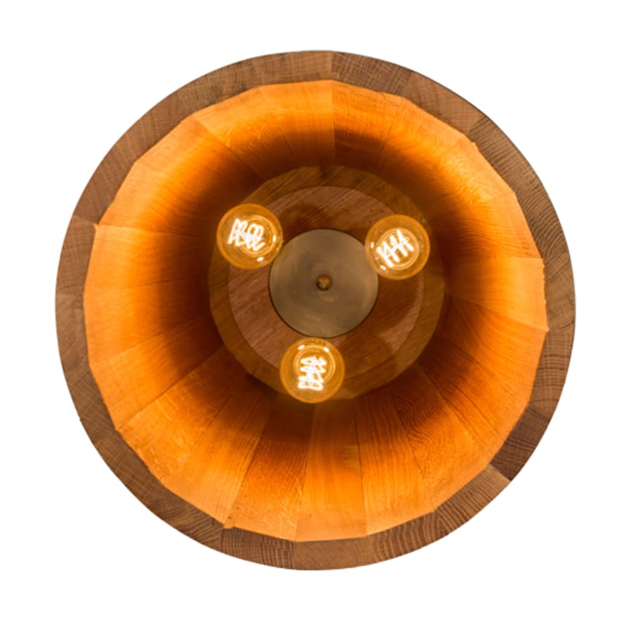 Meyda Tiffany 3 Light 17" Wide Wood Pendant