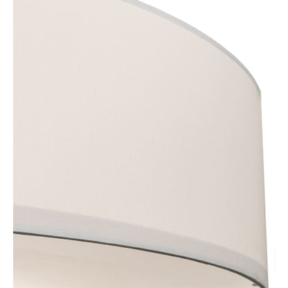 Meyda Tiffany Cilindro 6 Light 42" Wide Semi-Flush Drum Ceiling Fixture with Eggshell Shade - Bronze Finish