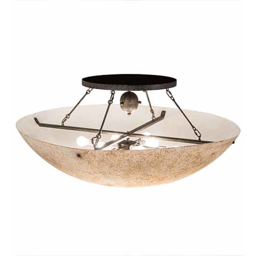 Meyda Tiffany Artesia 8 Light 48" Wide Semi-Flush Bowl Ceiling Fixture - Bronze Finish