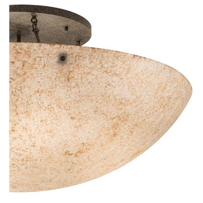 Meyda Tiffany Artesia 8 Light 48" Wide Semi-Flush Bowl Ceiling Fixture - Bronze Finish