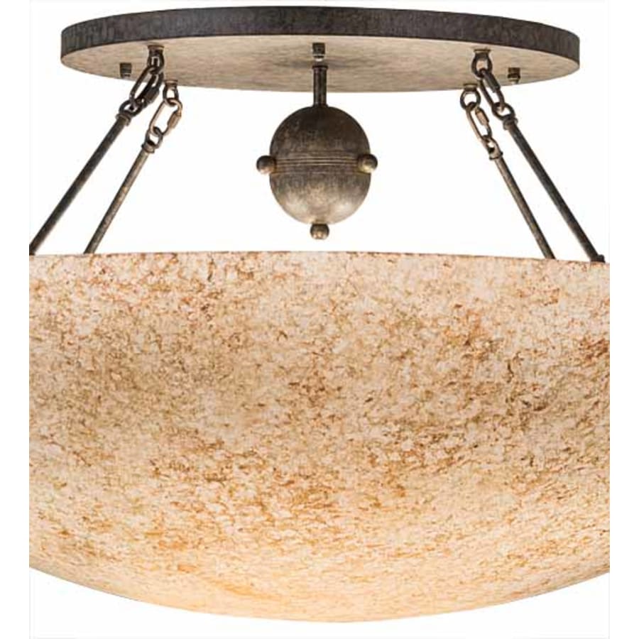 Meyda Tiffany Artesia 8 Light 48" Wide Semi-Flush Bowl Ceiling Fixture - Bronze Finish