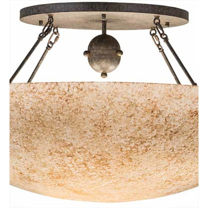 Meyda Tiffany Artesia 8 Light 48" Wide Semi-Flush Bowl Ceiling Fixture - Bronze Finish