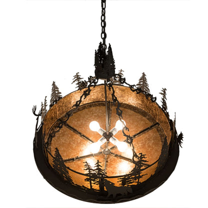 Meyda Tiffany 4 Light 34" Wide Abstract Pendant