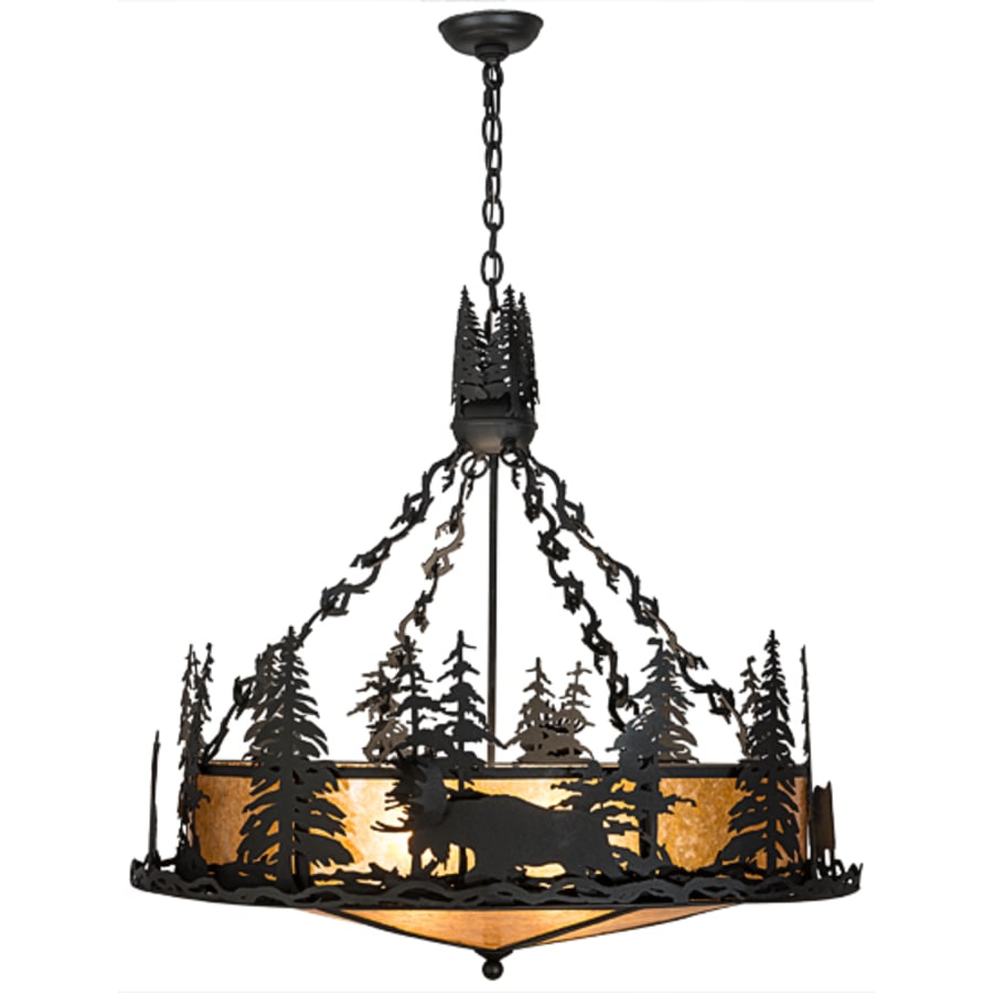 Meyda Tiffany 4 Light 34" Wide Abstract Pendant