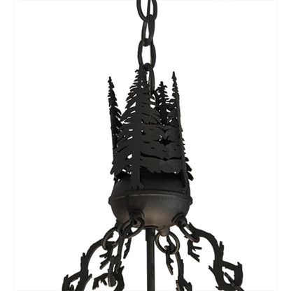 Meyda Tiffany 4 Light 34" Wide Abstract Pendant
