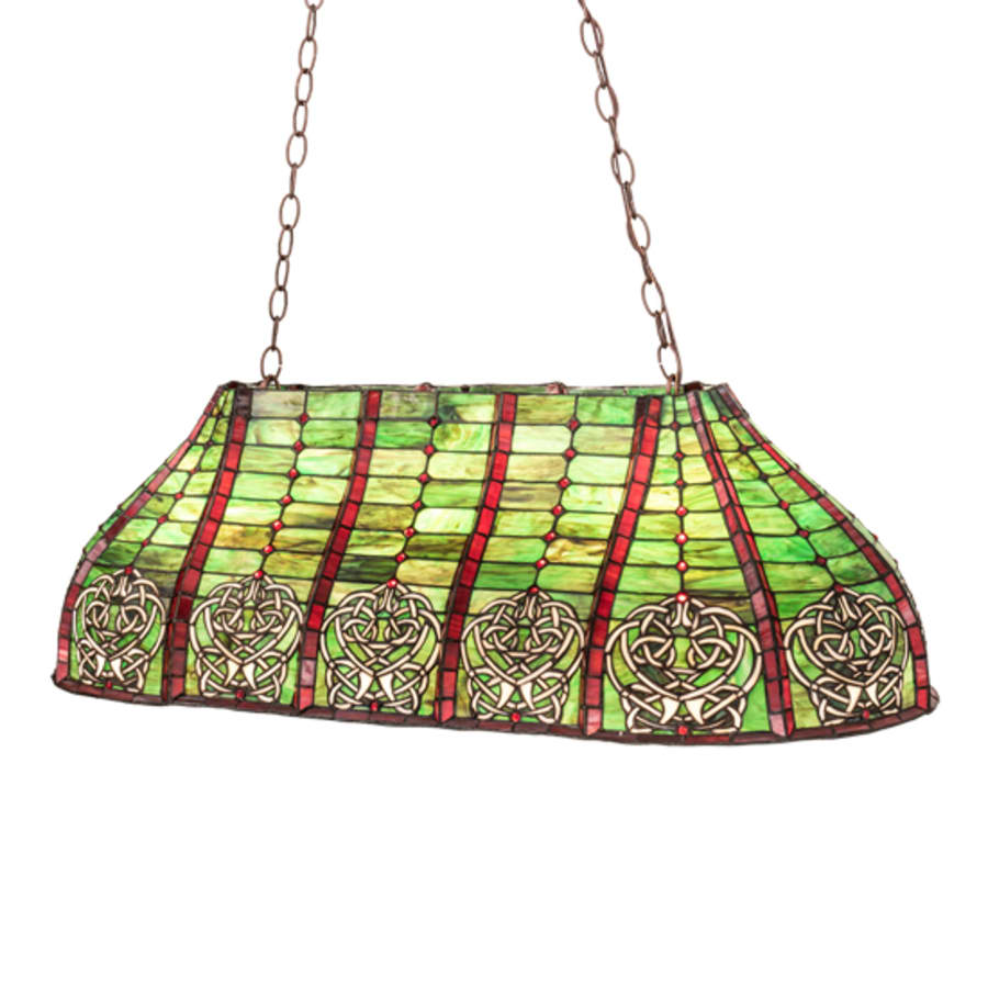 Meyda Tiffany 3 Light 39" Wide Billiard Linear Pendant