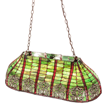 Meyda Tiffany 3 Light 39" Wide Billiard Linear Pendant