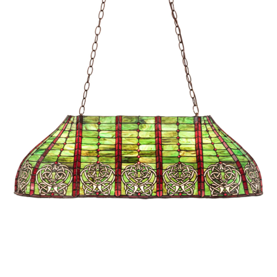 Meyda Tiffany 3 Light 39" Wide Billiard Linear Pendant