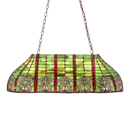 Meyda Tiffany 3 Light 39" Wide Billiard Linear Pendant