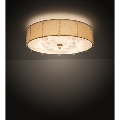 Meyda Tiffany Cilindro Lujoso 8 Light 33" Wide Semi-Flush Drum Ceiling Fixture