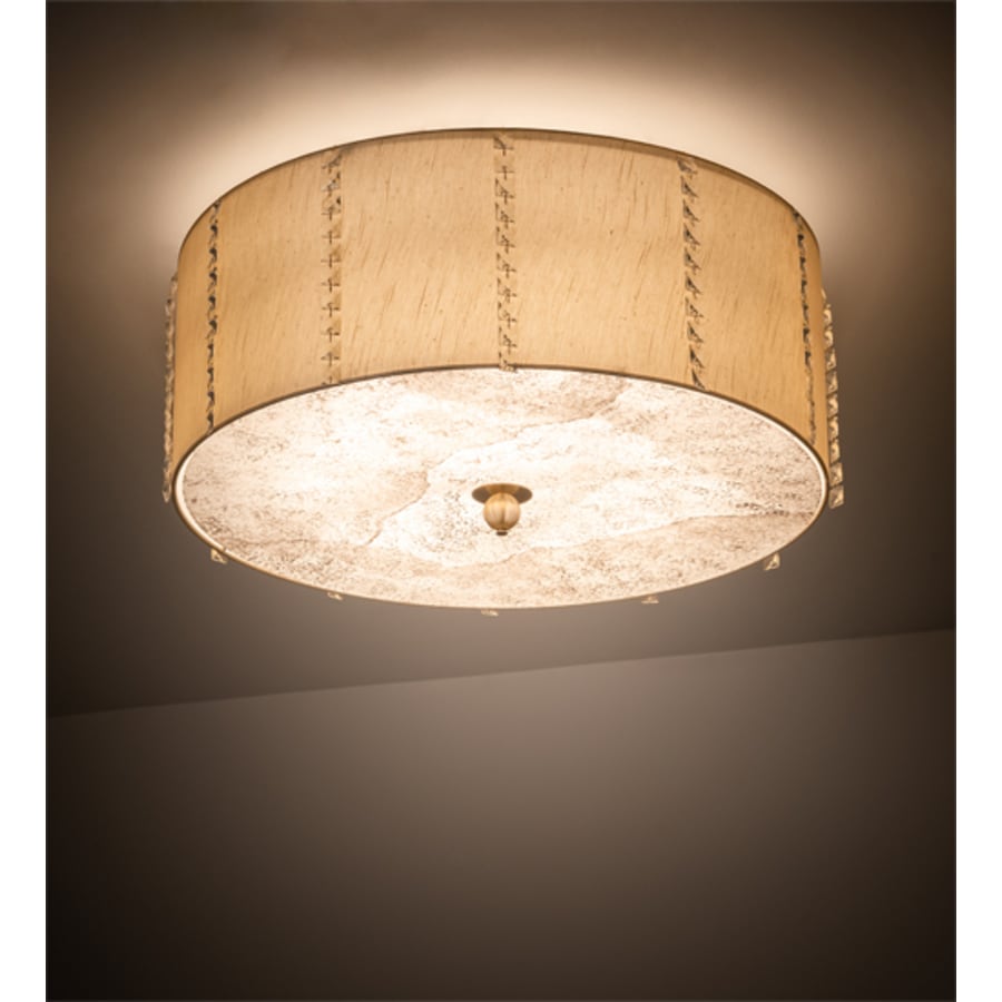 Meyda Tiffany Cilindro Lujoso 6 Light 33" Wide Semi-Flush Drum Ceiling Fixture
