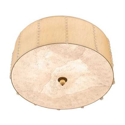 Meyda Tiffany Cilindro Lujoso 6 Light 33" Wide Semi-Flush Drum Ceiling Fixture