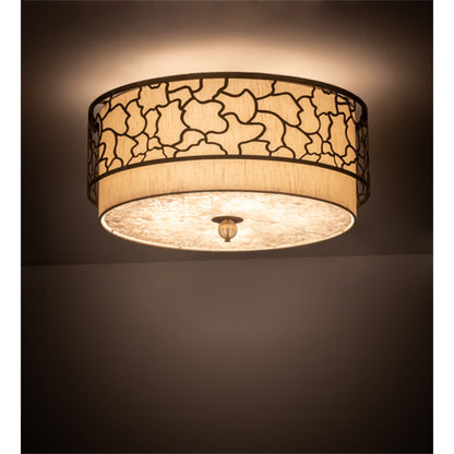 Meyda Tiffany Deserto Seco 4 Light 27" Wide Semi-Flush Drum Ceiling Fixture