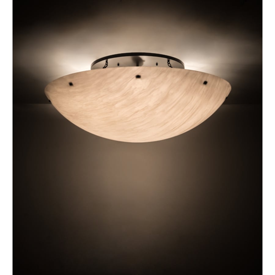 Meyda Tiffany Artesia 12 Light 60" Wide Semi-Flush Bowl Ceiling Fixture - Timeless Bronze Finish