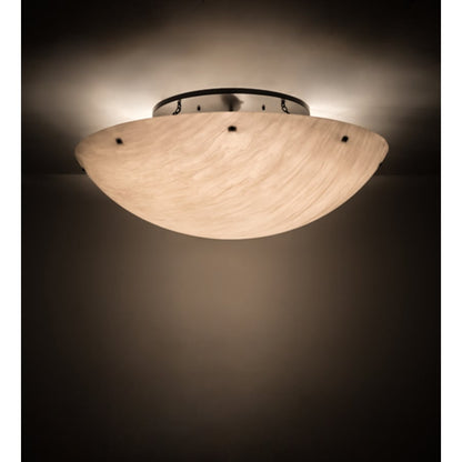 Meyda Tiffany Artesia 12 Light 60" Wide Semi-Flush Bowl Ceiling Fixture - Timeless Bronze Finish
