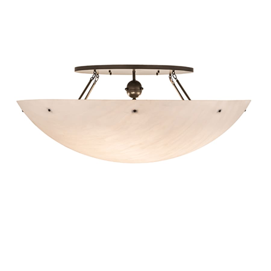 Meyda Tiffany Artesia 12 Light 60" Wide Semi-Flush Bowl Ceiling Fixture - Timeless Bronze Finish