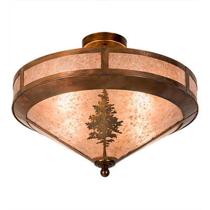 Meyda Tiffany Tamarack 4 Light 20" Wide Semi-Flush Ceiling Fixture