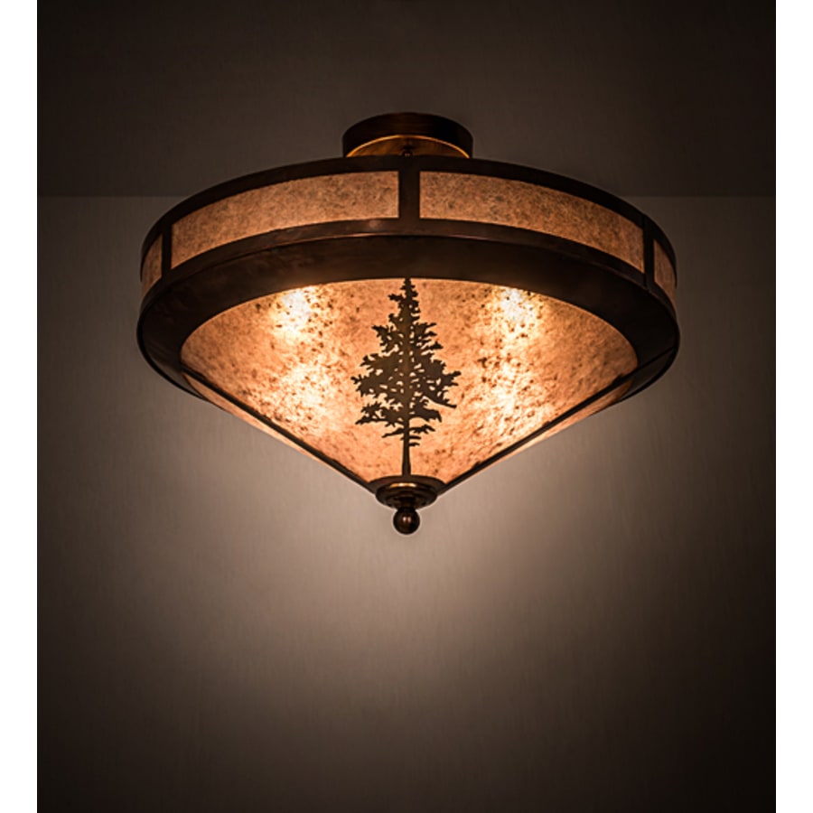 Meyda Tiffany Tamarack 4 Light 20" Wide Semi-Flush Ceiling Fixture